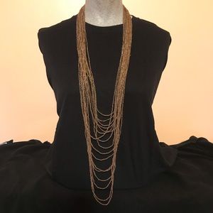 16 strand multiple length necklace